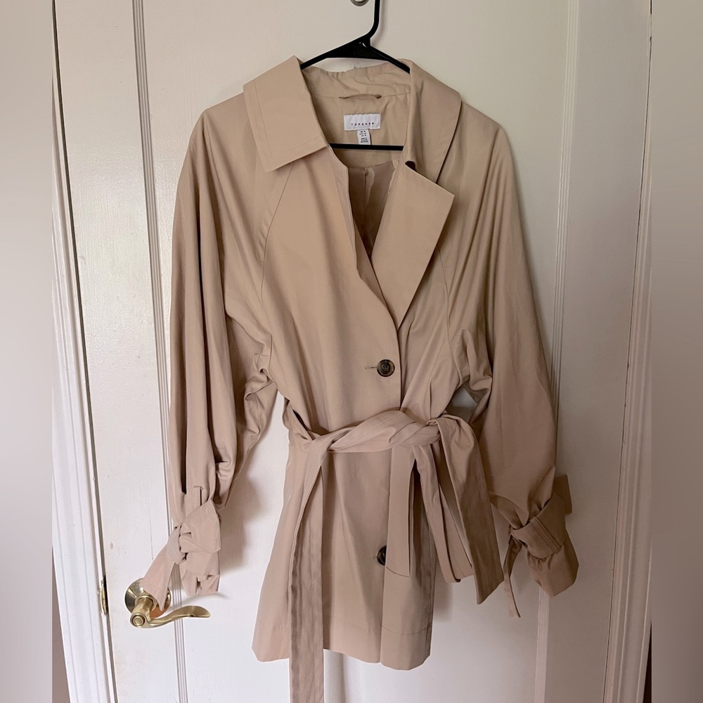 NWOT Topshop Short Trench Coat (SZ 10)